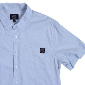 Village Surf Shoppe Men's L Large Blue Oxford Shirt Casual Button Up